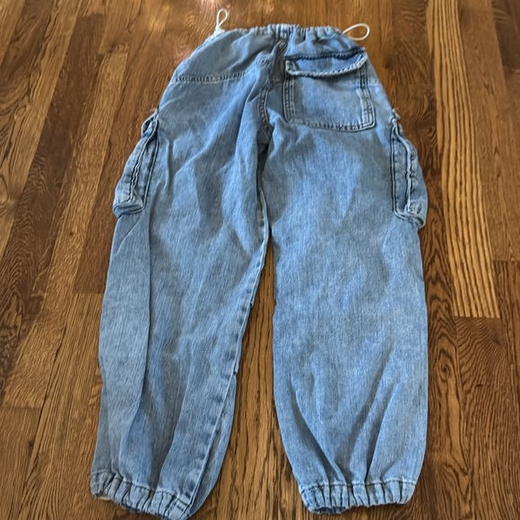Zara Girl’s Denim Cargo Pants Size 9 - Picture 5 of 7